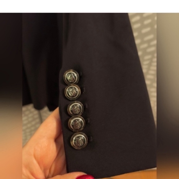 NEW Veronica Beard x NFL Dickey Black Jacket No Emblem No Size Tag Fits Sz 4 - Picture 2 of 3